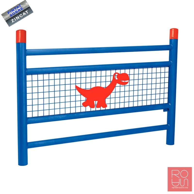 Tanca de protecció especial escoles model Línia amb reixa 